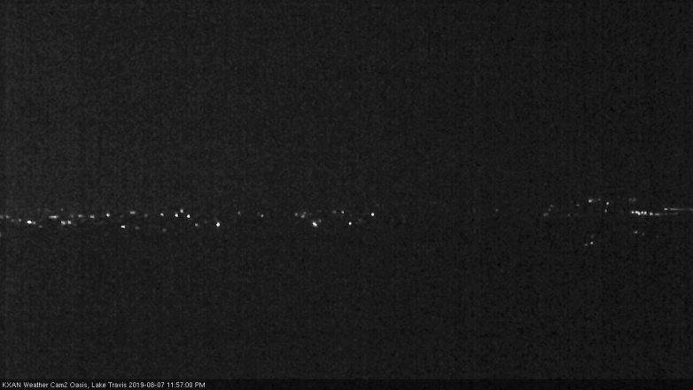 Lake Travis webcam, August 7, 2019 11:00 PM CT