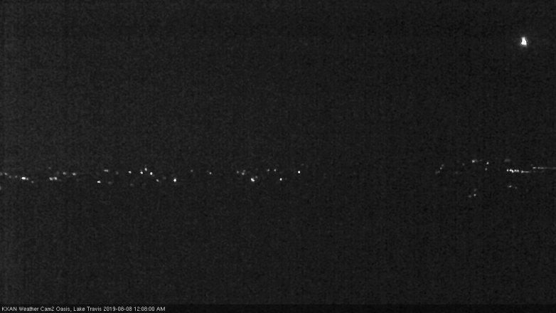 Lake Travis webcam, August 7, 2019 11:10 PM CT