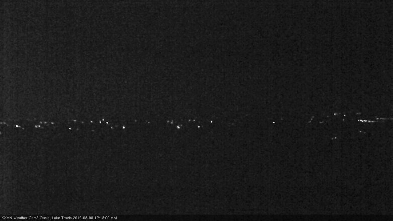 Lake Travis webcam, August 7, 2019 11:20 PM CT