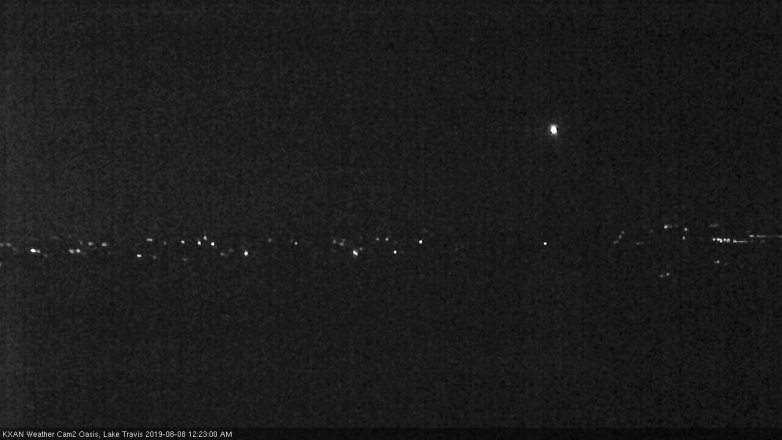 Lake Travis webcam, August 7, 2019 11:25 PM CT