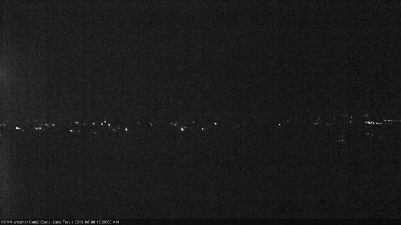 Lake Travis webcam, August 7, 2019 11:40 PM CT