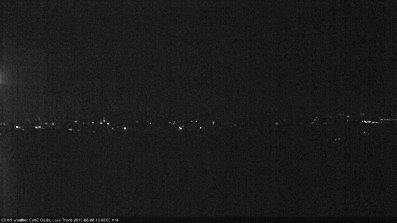 Lake Travis webcam, August 7, 2019 11:45 PM CT