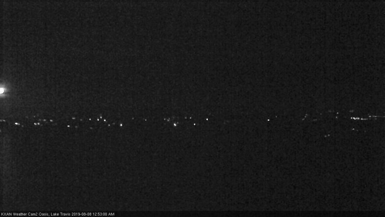Lake Travis webcam, August 7, 2019 11:55 PM CT