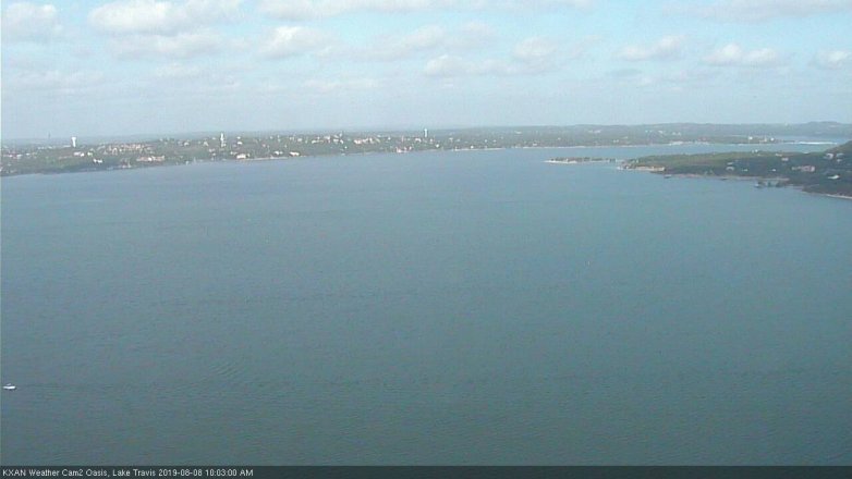 Lake Travis webcam, August 8, 2019 9:05 AM CT