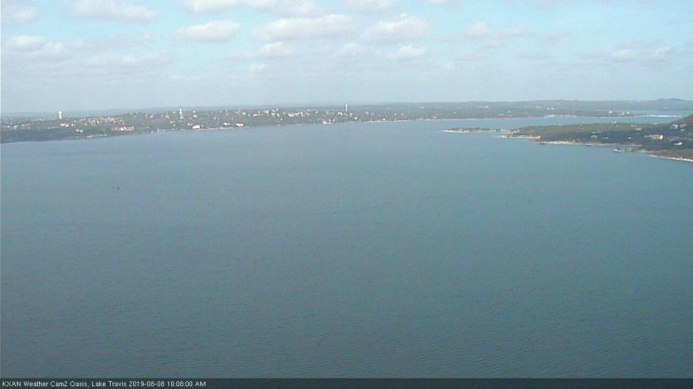 Lake Travis webcam, August 8, 2019 9:10 AM CT