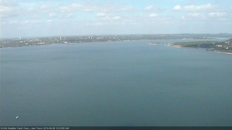 Lake Travis webcam, August 8, 2019 9:35 AM CT