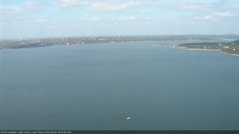 Lake Travis webcam, August 8, 2019 9:45 AM CT
