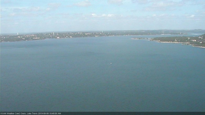 Lake Travis webcam, August 8, 2019 9:50 AM CT