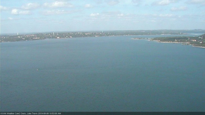 Lake Travis webcam, August 8, 2019 9:55 AM CT