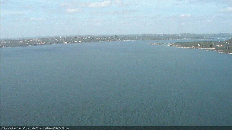 Lake Travis webcam, August 8, 2019 10:00 AM CT