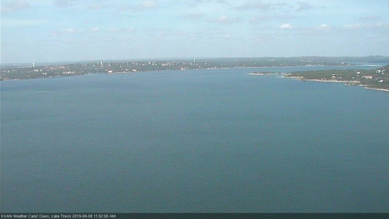 Lake Travis webcam, August 8, 2019 10:05 AM CT