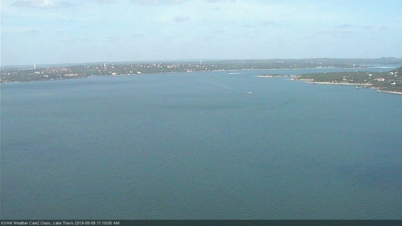 Lake Travis webcam, August 8, 2019 10:20 AM CT