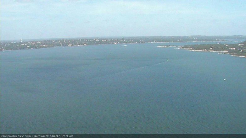 Lake Travis webcam, August 8, 2019 10:25 AM CT