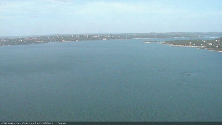 Lake Travis webcam, August 8, 2019 10:30 AM CT