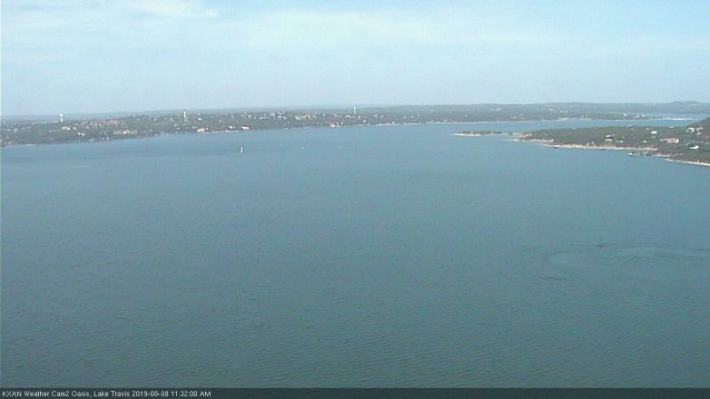 Lake Travis webcam, August 8, 2019 10:35 AM CT
