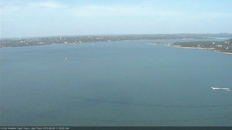 Lake Travis webcam, August 8, 2019 10:40 AM CT