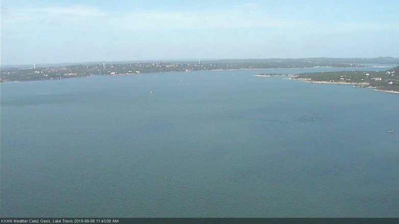 Lake Travis webcam, August 8, 2019 10:45 AM CT