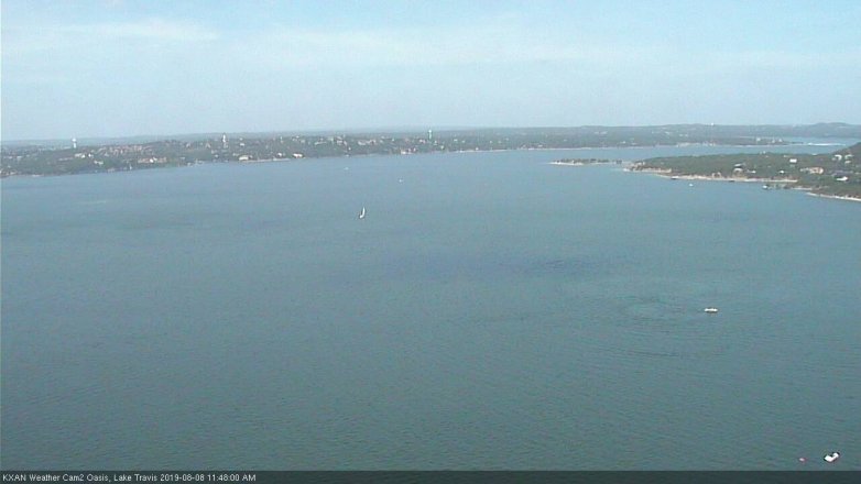 Lake Travis webcam, August 8, 2019 10:50 AM CT
