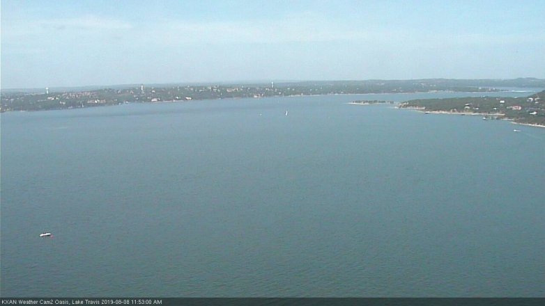Lake Travis webcam, August 8, 2019 10:55 AM CT