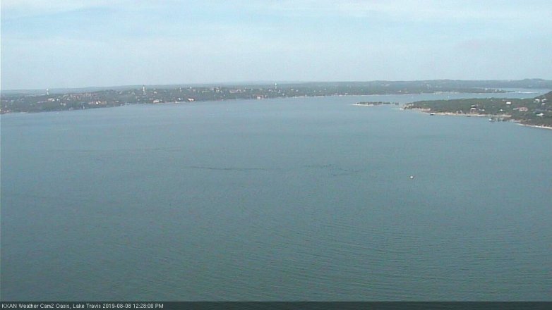 Lake Travis webcam, August 8, 2019 11:30 AM CT