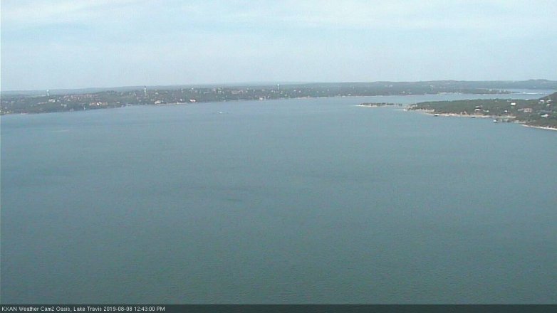 Lake Travis webcam, August 8, 2019 11:45 AM CT