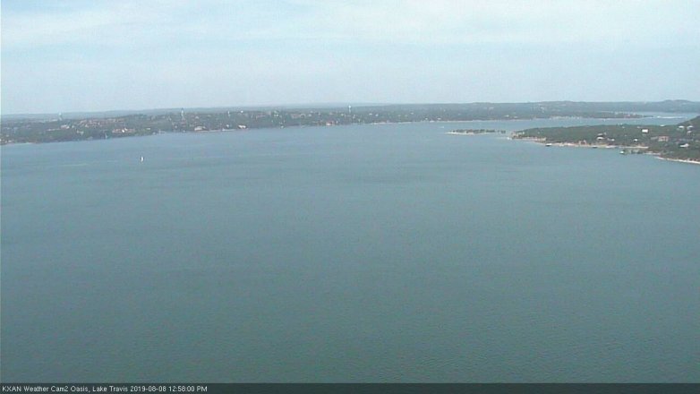 Lake Travis webcam, August 8, 2019 12:00 PM CT