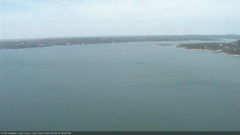 Lake Travis webcam, August 8, 2019 12:30 PM CT