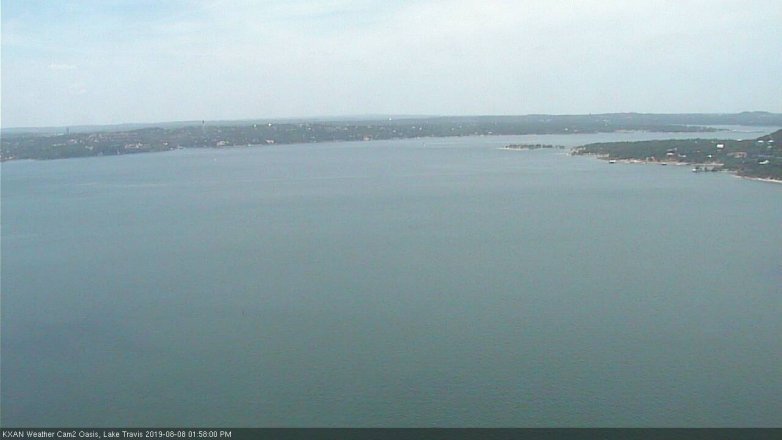 Lake Travis webcam, August 8, 2019 1:00 PM CT