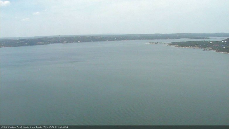 Lake Travis webcam, August 8, 2019 1:15 PM CT
