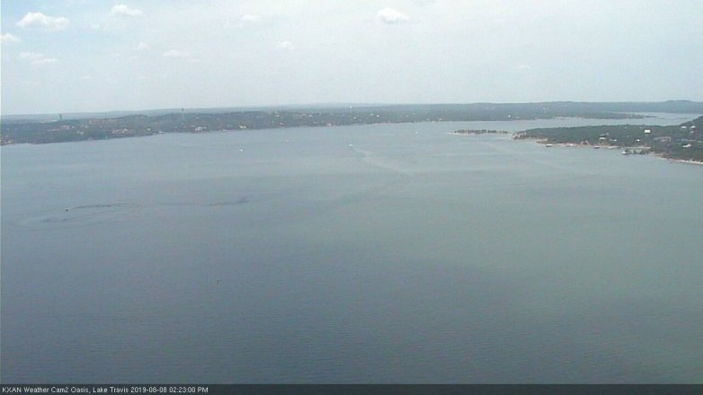 Lake Travis webcam, August 8, 2019 1:25 PM CT