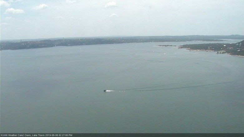 Lake Travis webcam, August 8, 2019 1:30 PM CT