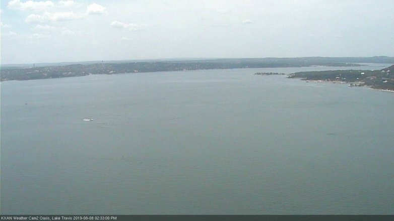Lake Travis webcam, August 8, 2019 1:35 PM CT