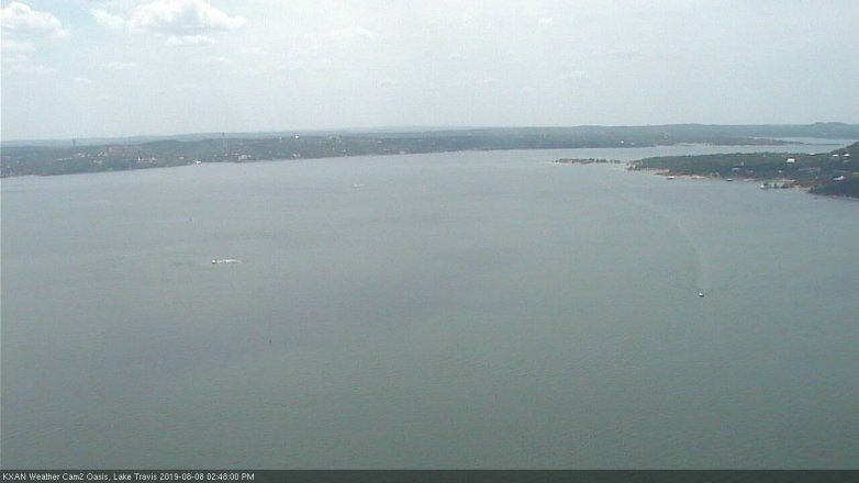 Lake Travis webcam, August 8, 2019 1:50 PM CT