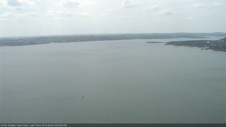 Lake Travis webcam, August 8, 2019 2:05 PM CT