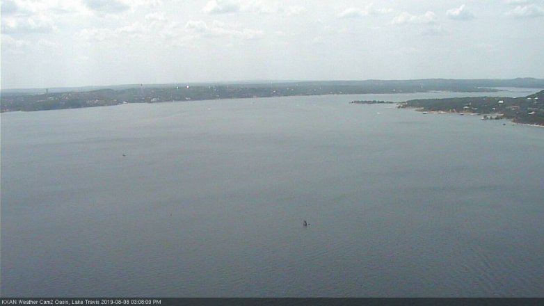 Lake Travis webcam, August 8, 2019 2:10 PM CT