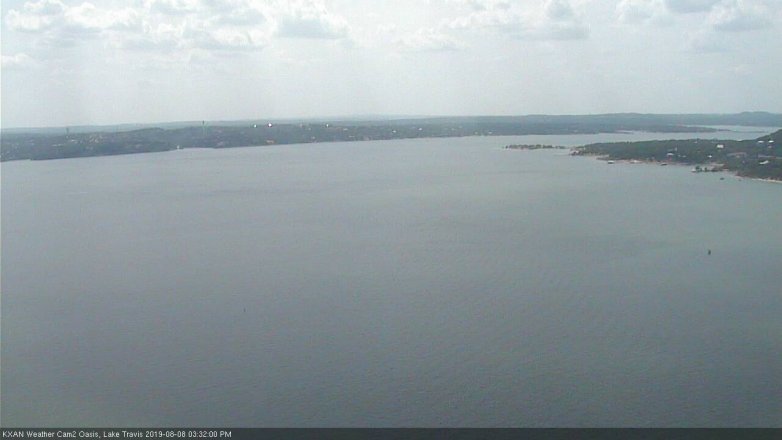 Lake Travis webcam, August 8, 2019 2:35 PM CT