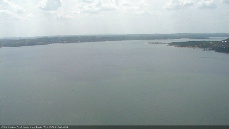 Lake Travis webcam, August 8, 2019 2:40 PM CT