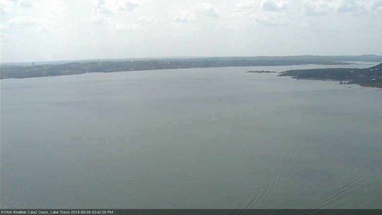 Lake Travis webcam, August 8, 2019 2:45 PM CT