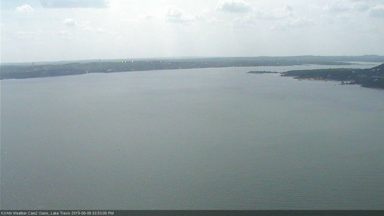 Lake Travis webcam, August 8, 2019 2:55 PM CT