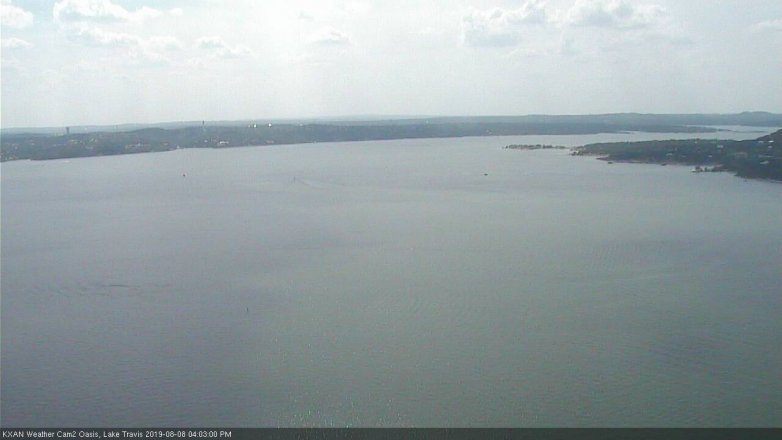 Lake Travis webcam, August 8, 2019 3:05 PM CT