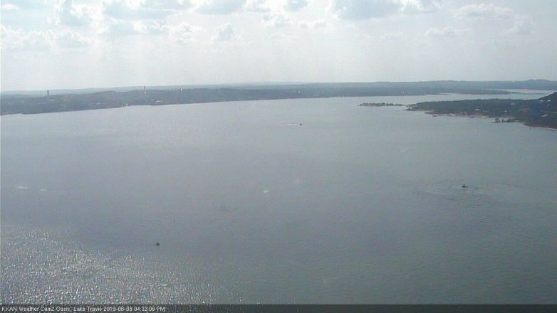 Lake Travis webcam, August 8, 2019 3:35 PM CT