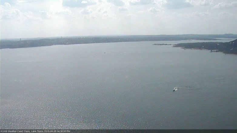 Lake Travis webcam, August 8, 2019 3:40 PM CT