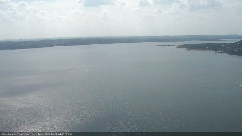 Lake Travis webcam, August 8, 2019 3:45 PM CT