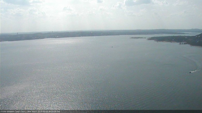 Lake Travis webcam, August 8, 2019 4:00 PM CT