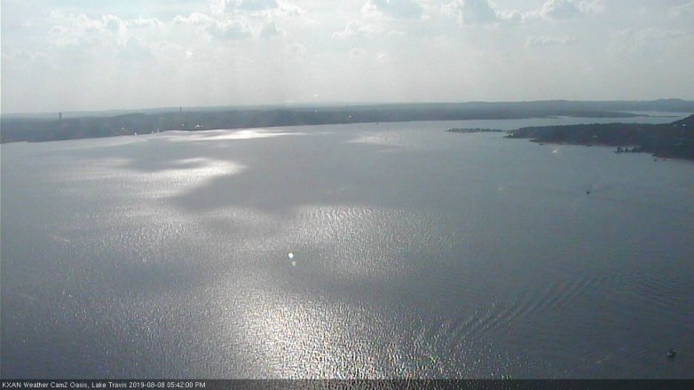 Lake Travis webcam, August 8, 2019 4:45 PM CT
