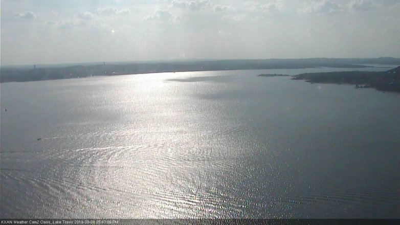 Lake Travis webcam, August 8, 2019 4:50 PM CT