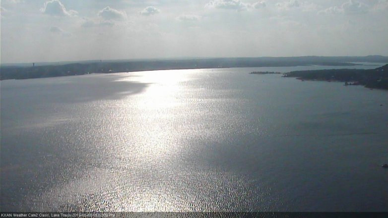 Lake Travis webcam, August 8, 2019 4:55 PM CT