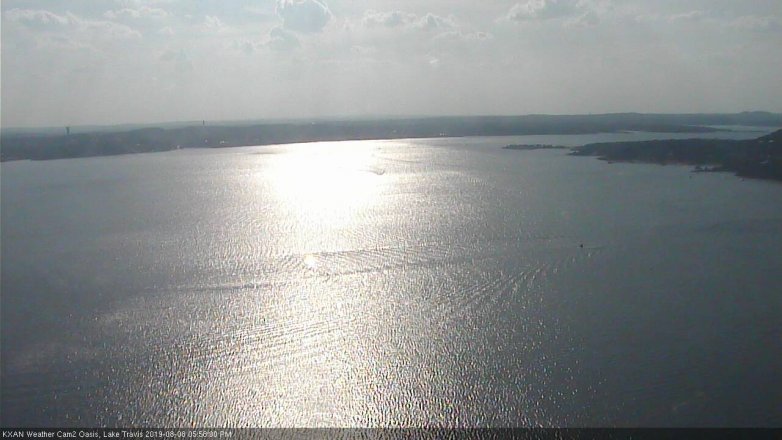 Lake Travis webcam, August 8, 2019 5:00 PM CT