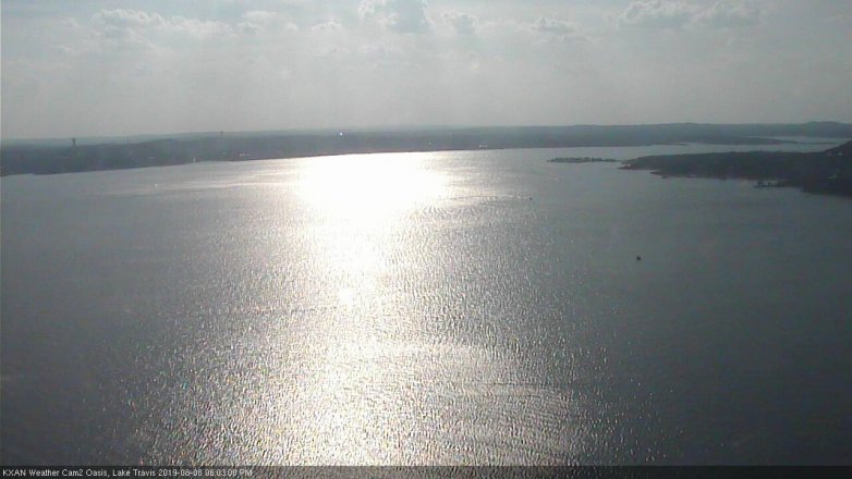 Lake Travis webcam, August 8, 2019 5:05 PM CT