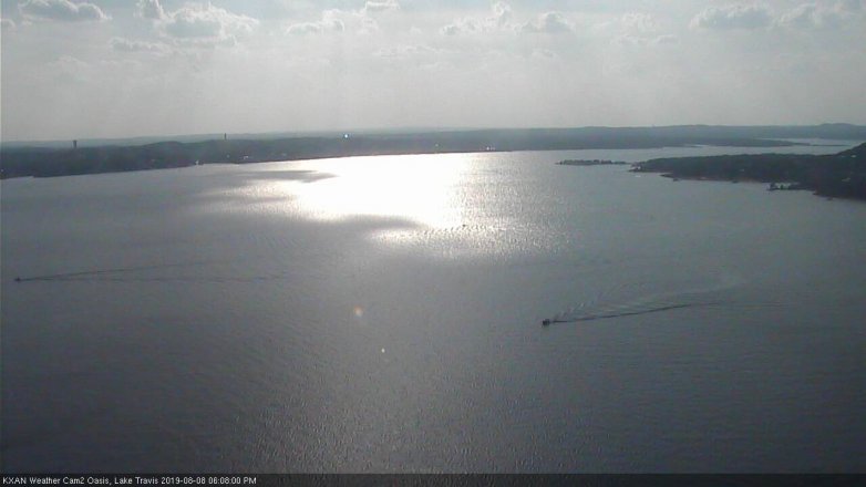 Lake Travis webcam, August 8, 2019 5:10 PM CT